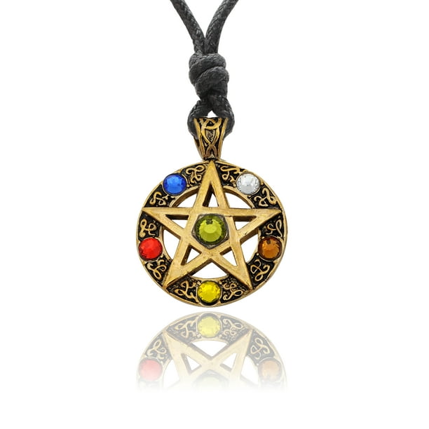 Lovely Pentagram Star Handmade Brass Necklace Pendant Jewelry 